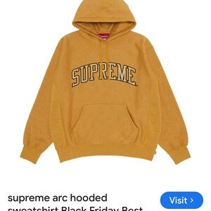 Supreme Gold Arc Logo Hoodie. Collectors! Exclusive here